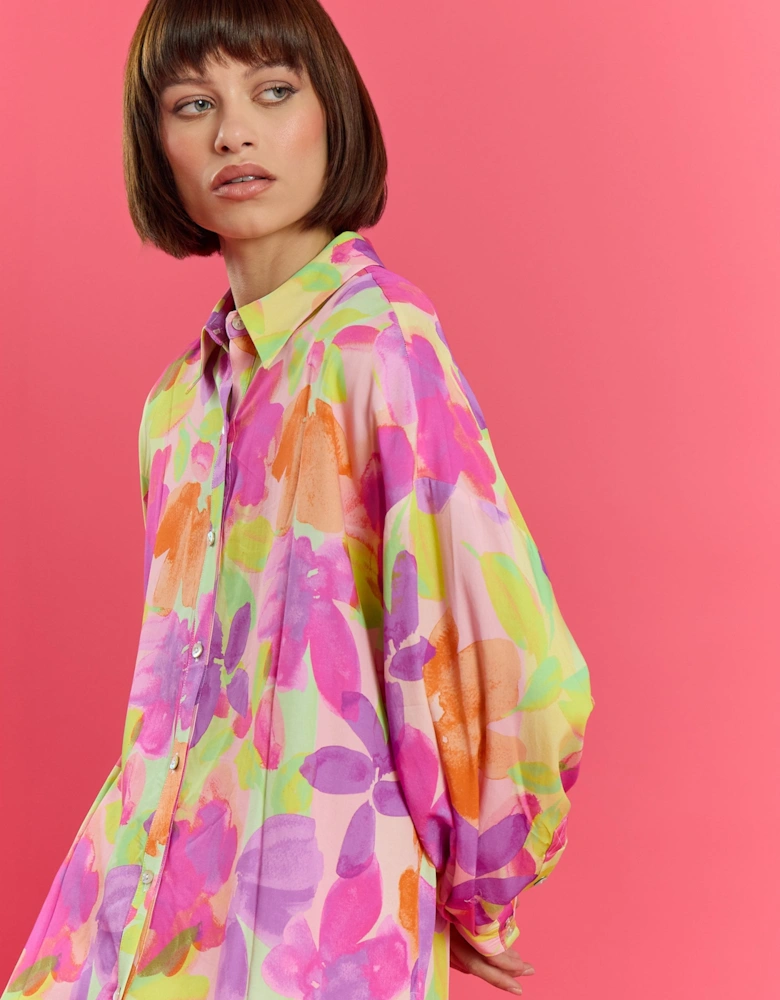 Sustainable Rose Petal Shirt Dress