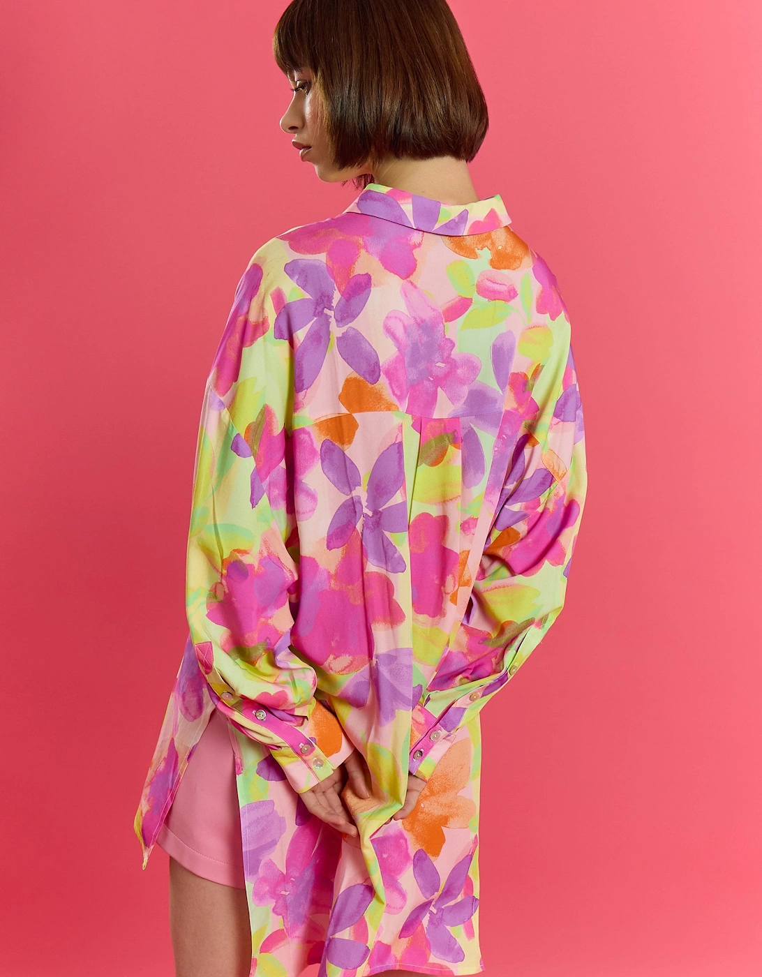 Sustainable Rose Petal Shirt Dress