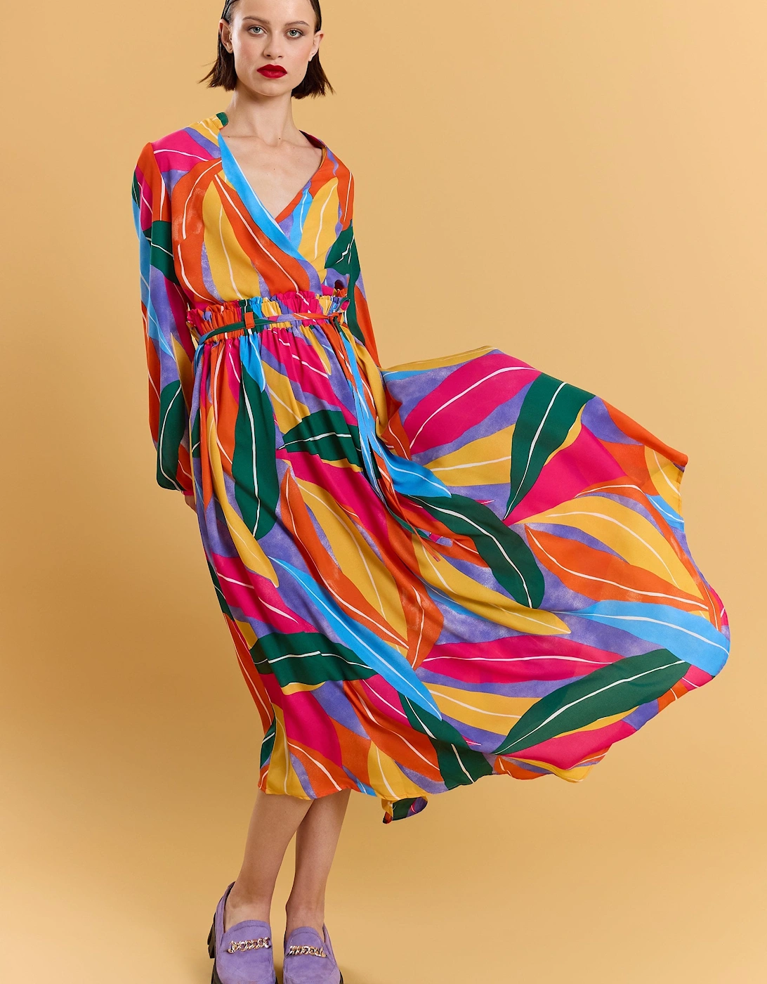 Tencel Blend Multi Print Maxi Skirt, 5 of 4