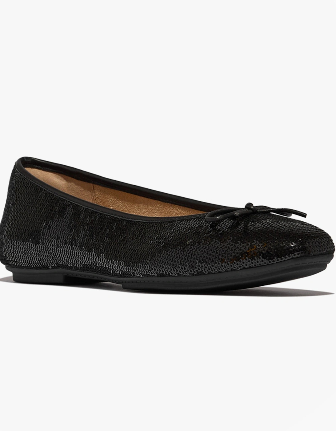DELICATO BOW SEQUIN BALLET Womens Ballet Black