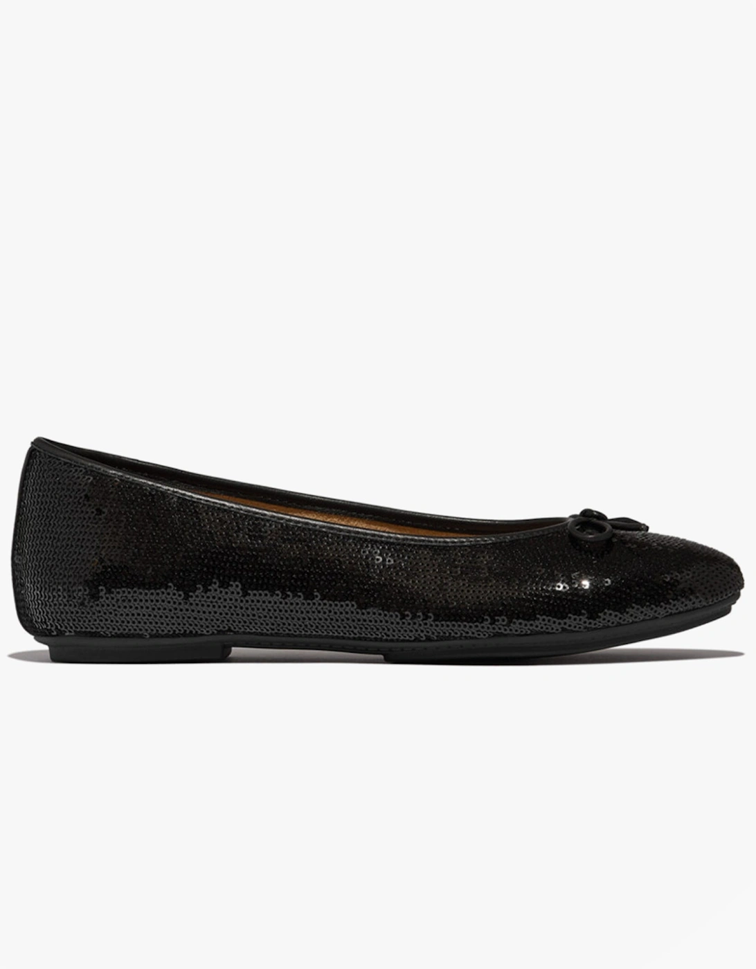 DELICATO BOW SEQUIN BALLET Womens Ballet Black, 7 of 6