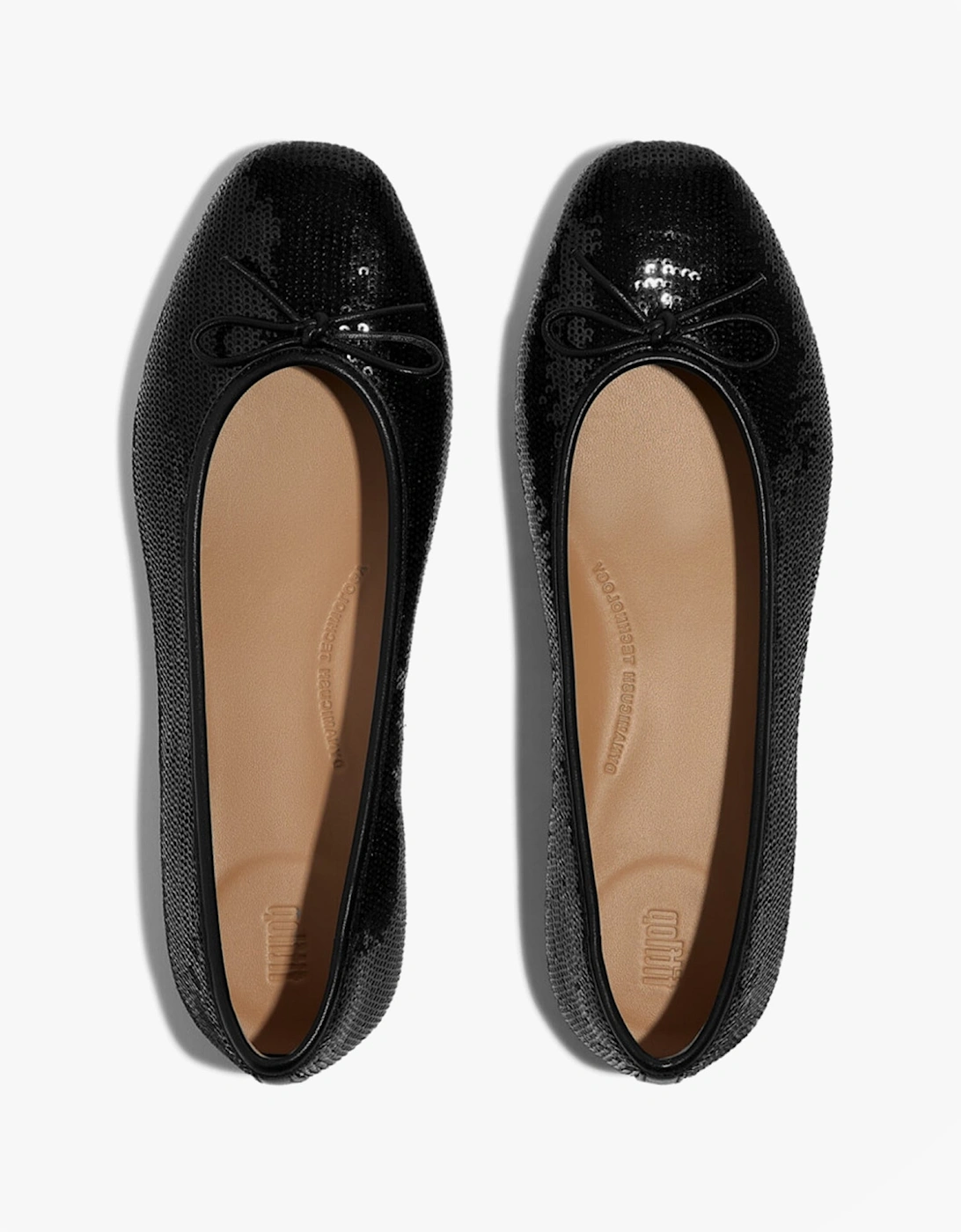 DELICATO BOW SEQUIN BALLET Womens Ballet Black