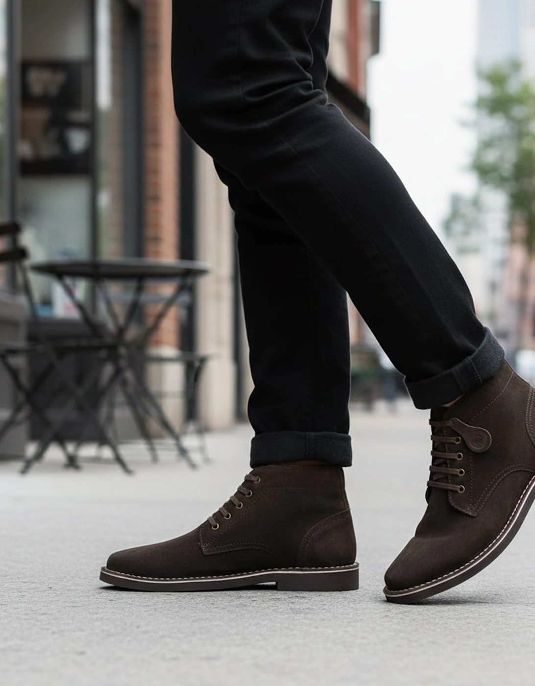 RANGER Mens Desert Boots Dark Brown