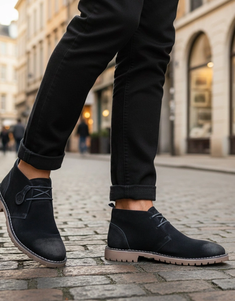 COOPER Mens Desert Boots Navy