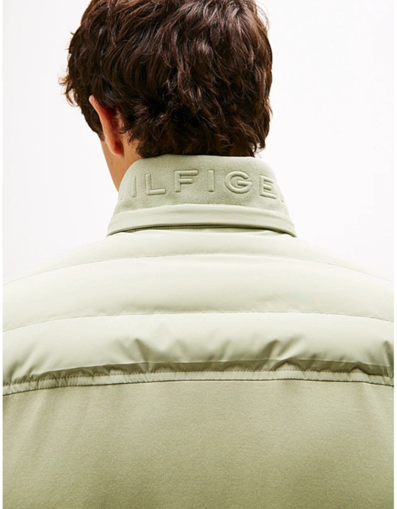 Mix Media Hooded Zip Through L9A Earth Sage