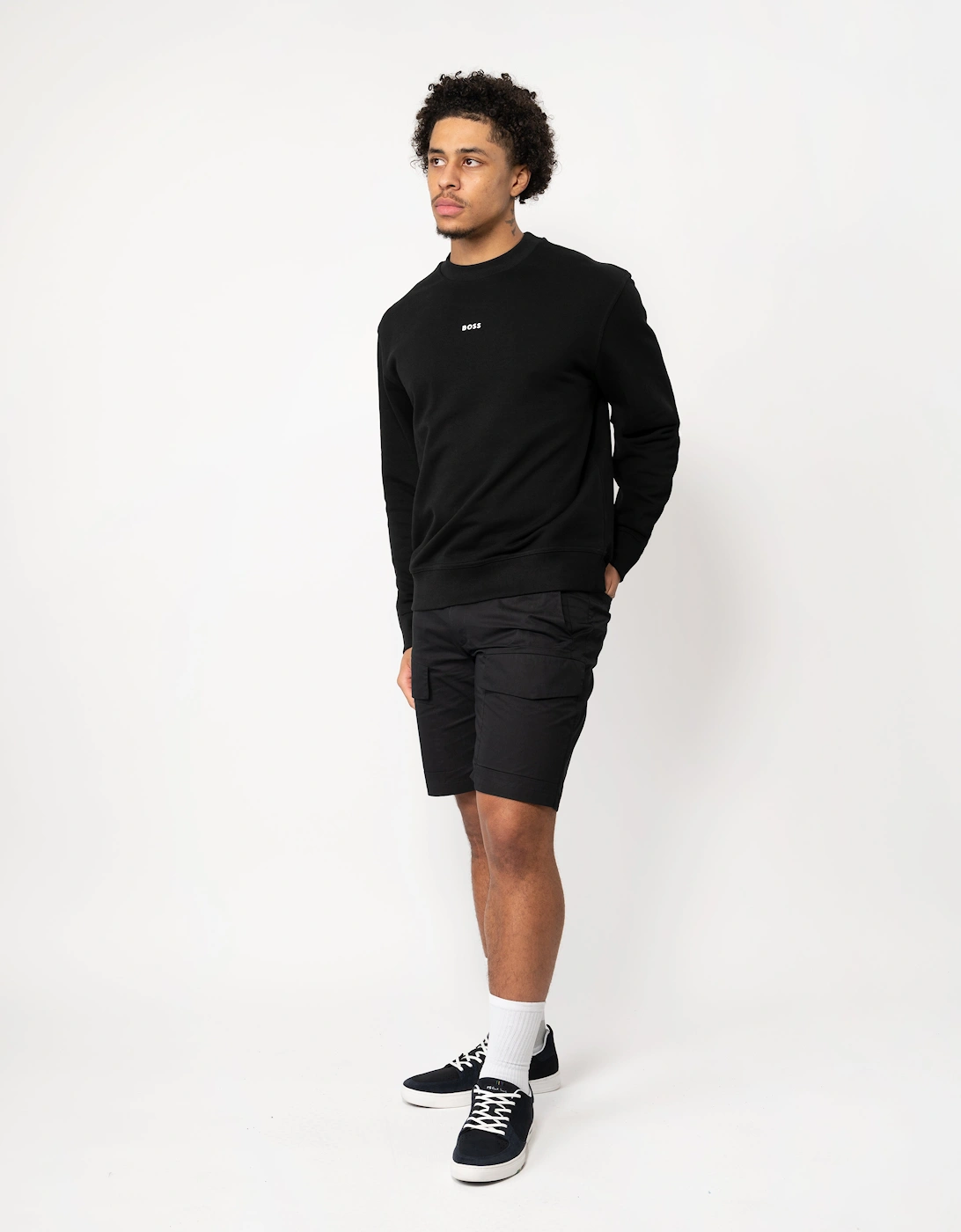BOSS Orange WeSmallcrew Mens Sweatshirt - Black 001