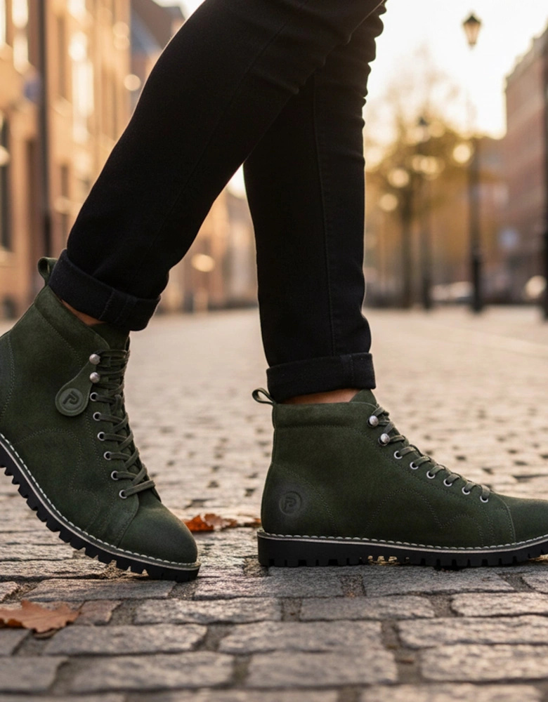 1961 MOD Mens Suede Boots Green