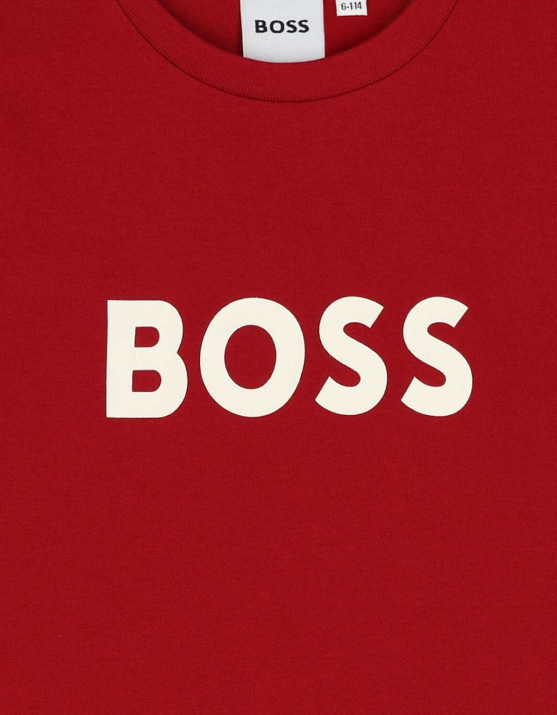 BOSS BOYS RED T SHIRT J52711