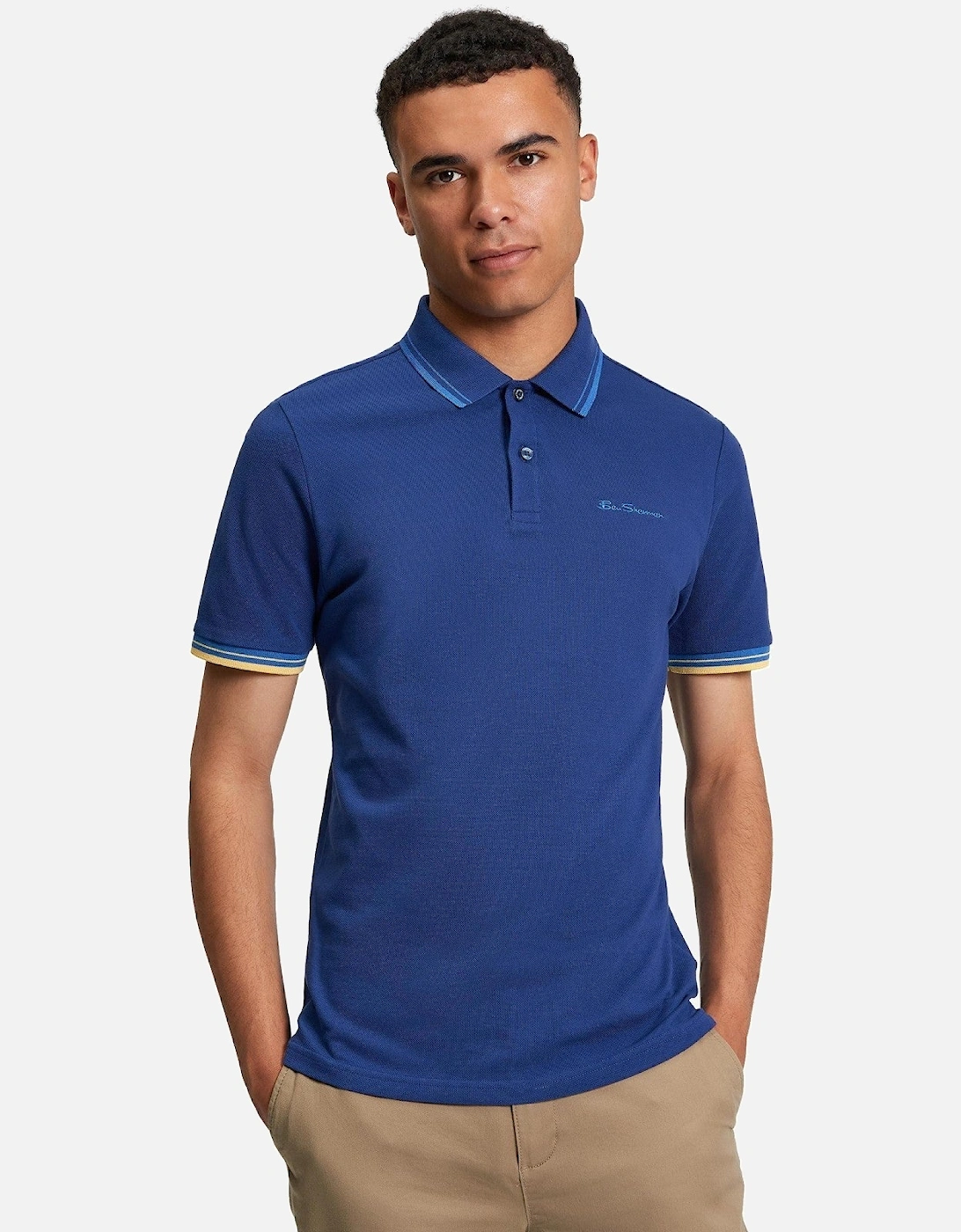 Mens Signature Pique Short Sleeve Polo Shirt, 2 of 1
