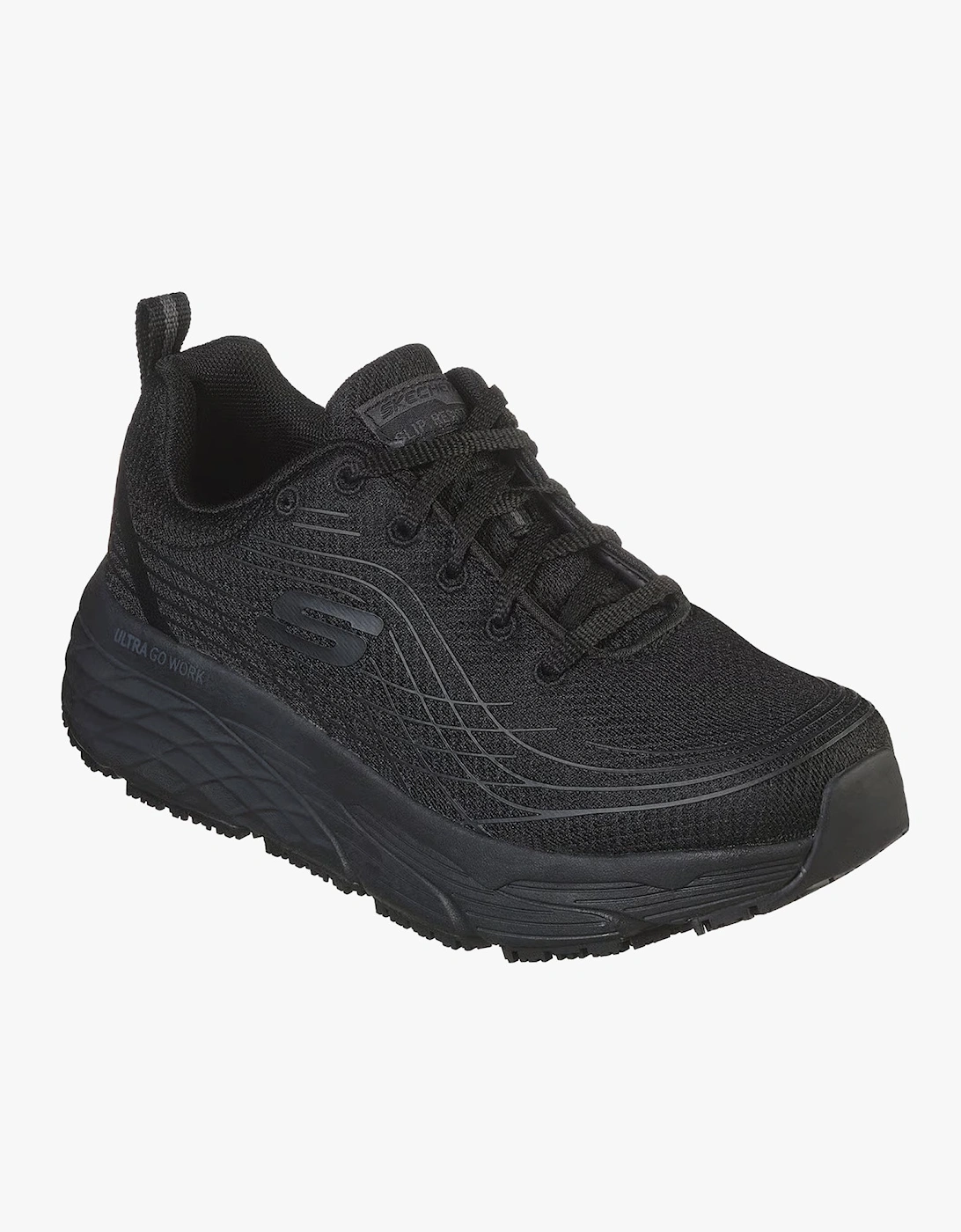 108016EC MAX CUSHIONING ELITE SR Womens Occupational Trainers Black