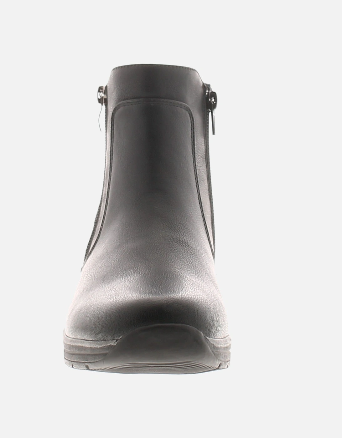 Womens Boots Ankle Guard Zip Fastening side black UK Size