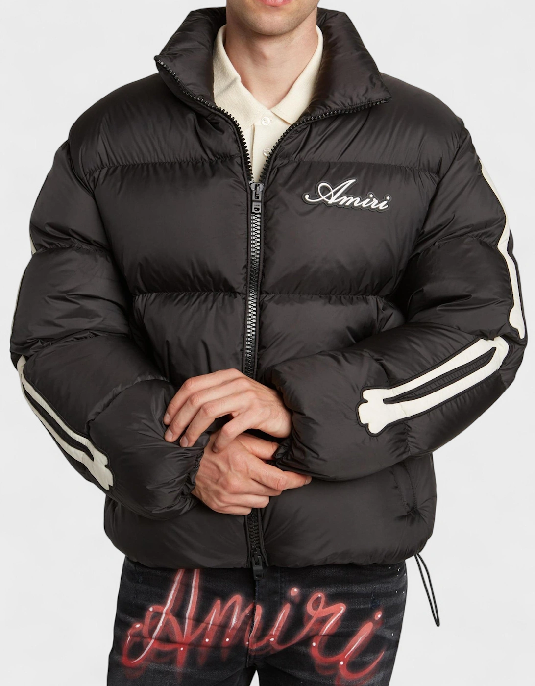 Bones Down Puffer Jacket Black