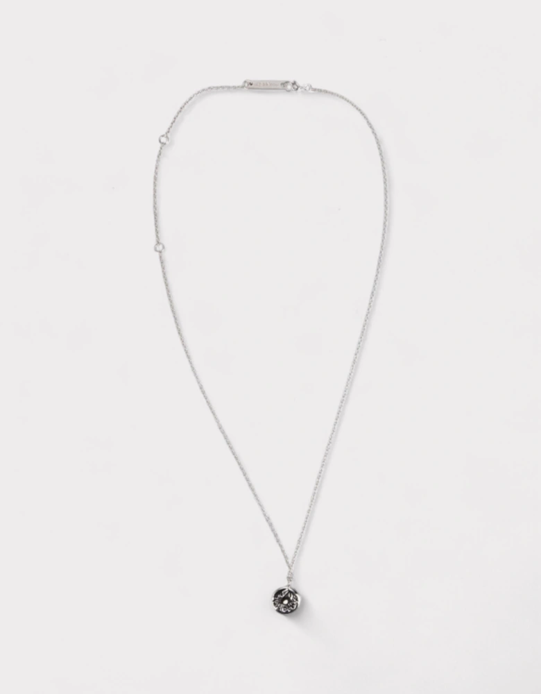 Smiley Charm Necklace Silver