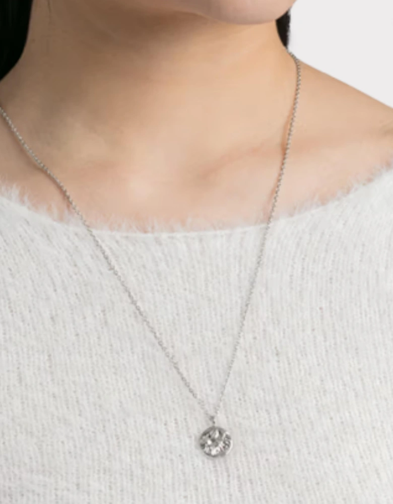 Smiley Charm Necklace Silver