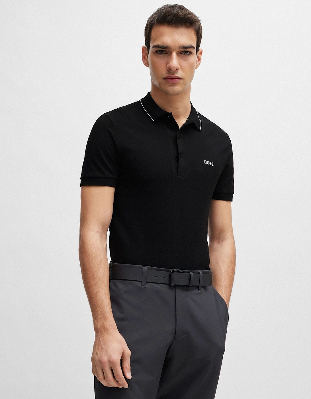 Hugo Boss Men's Paule 4 Polo Shirt - Black - Size: 34