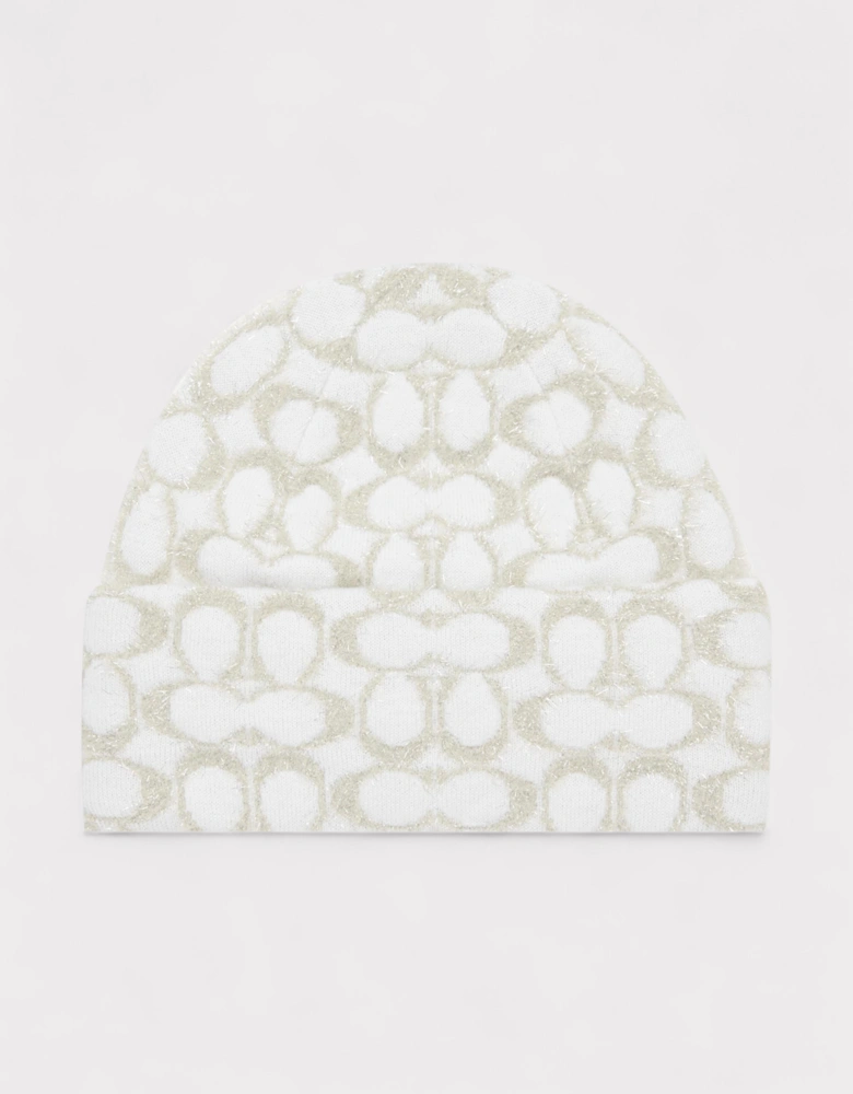 Women's Natural Metsig Beanie White