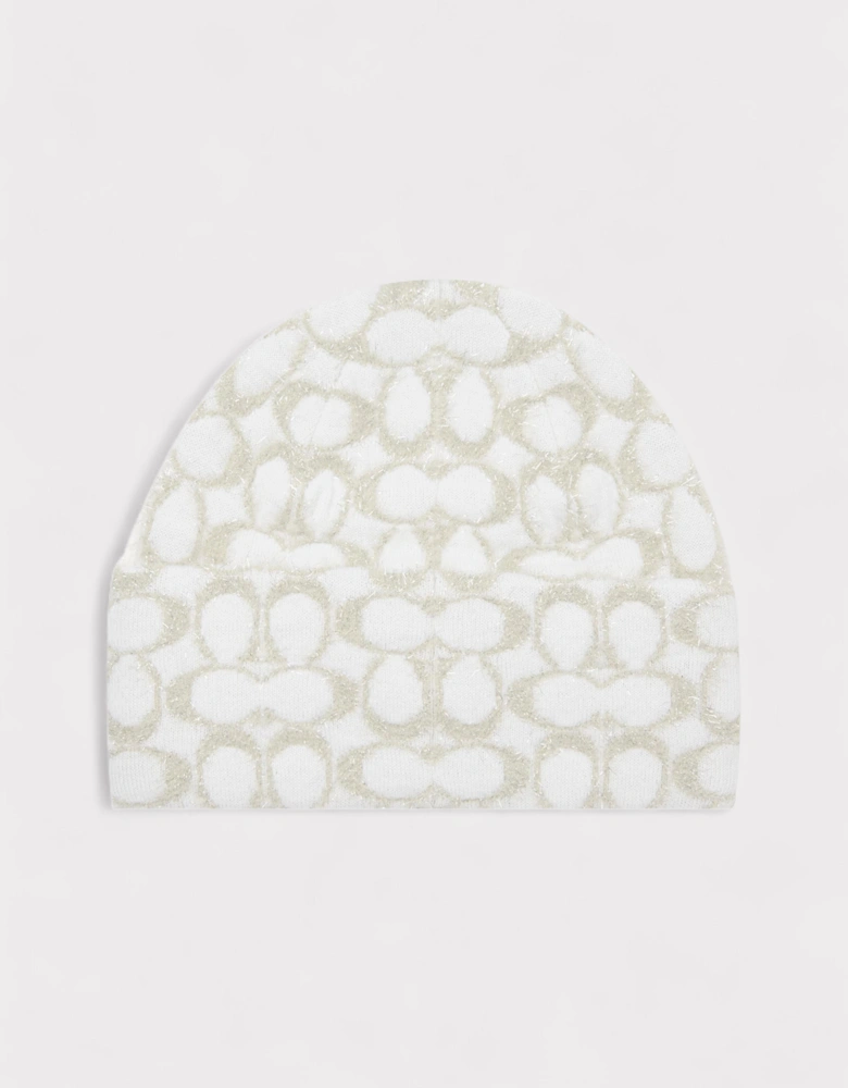Women's Natural Metsig Beanie White