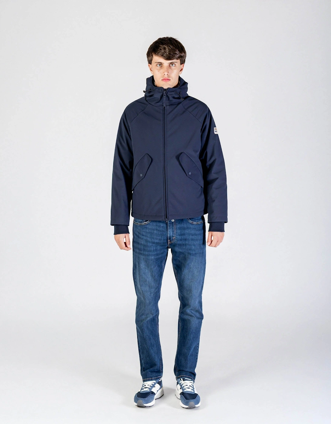Mens Soft Shell Mid Parka - Navy 11, 4 of 3