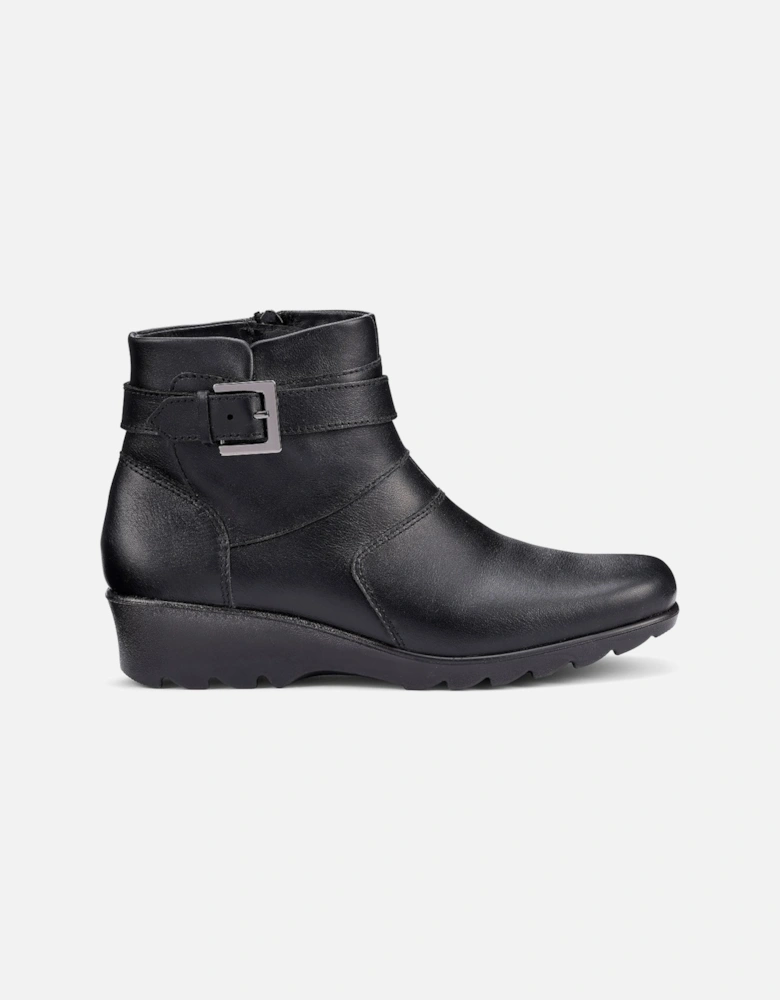Foxton Womens Low Wedge Wide Fit Boots