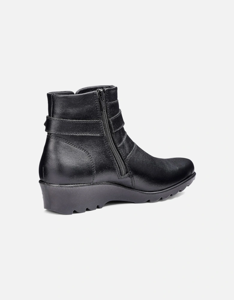 Foxton Womens Low Wedge Wide Fit Boots