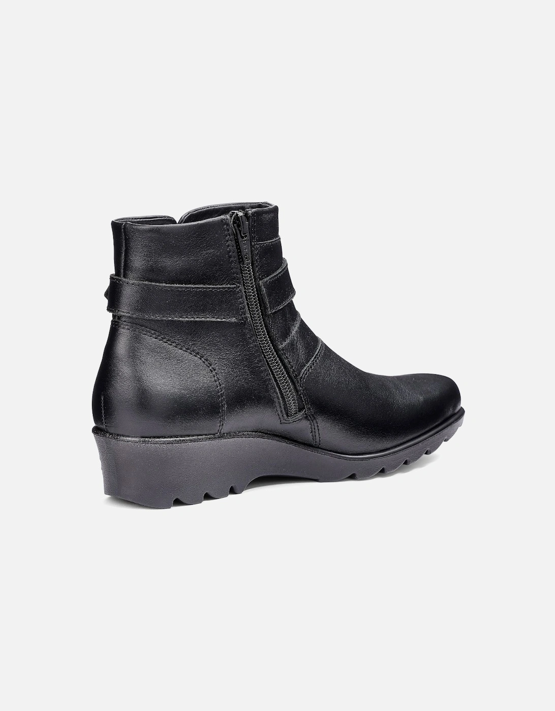 Foxton Womens Low Wedge Wide Fit Boots