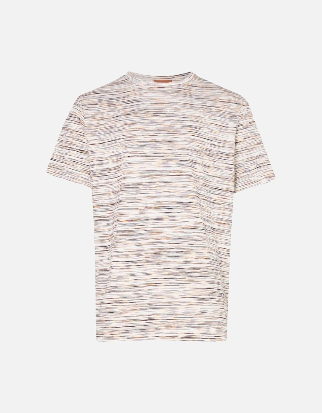 Short Sleeve T-Shirt White And Orange Space Dyed, 4 of 3