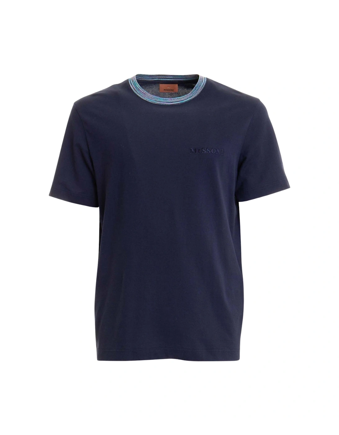Short Sleeve T-Shirt Blue Navy Base With Blue And Purple Space Dyed, 5 of 4