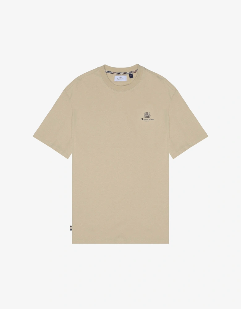 Mens Small Logo T-Shirt - Beige 03