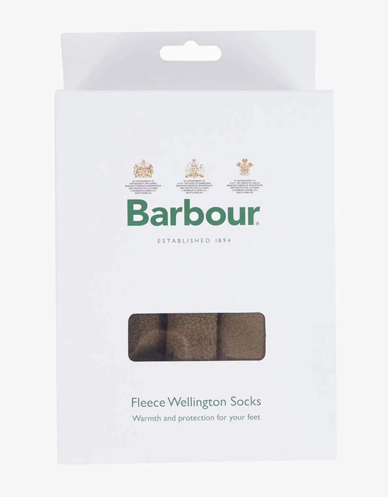 Fleece Wellington Unisex Socks Olive