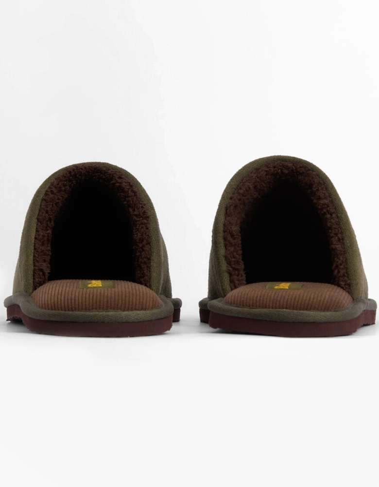 EVERITT Mens Mule Slippers Olive