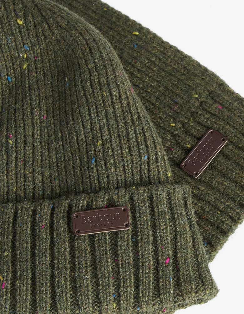 CARLTON FLECK BEANIE & SCARF Gift Set Mens Olive