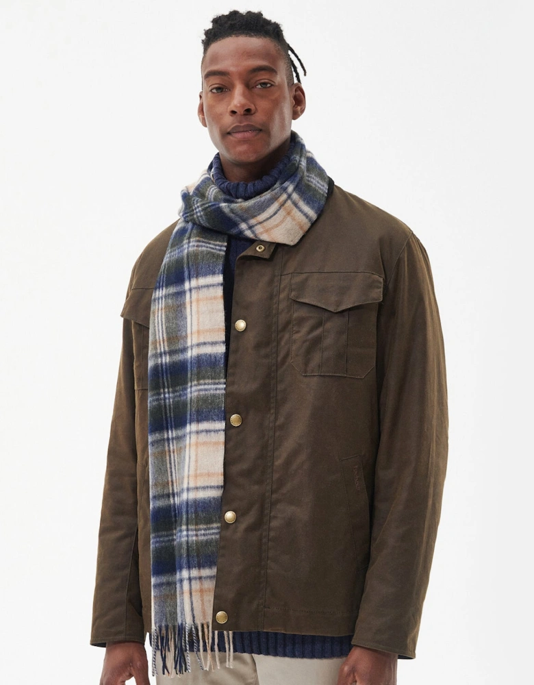NEW CHECK Unisex Adults Tartan Scarf Sand Beige Plaid