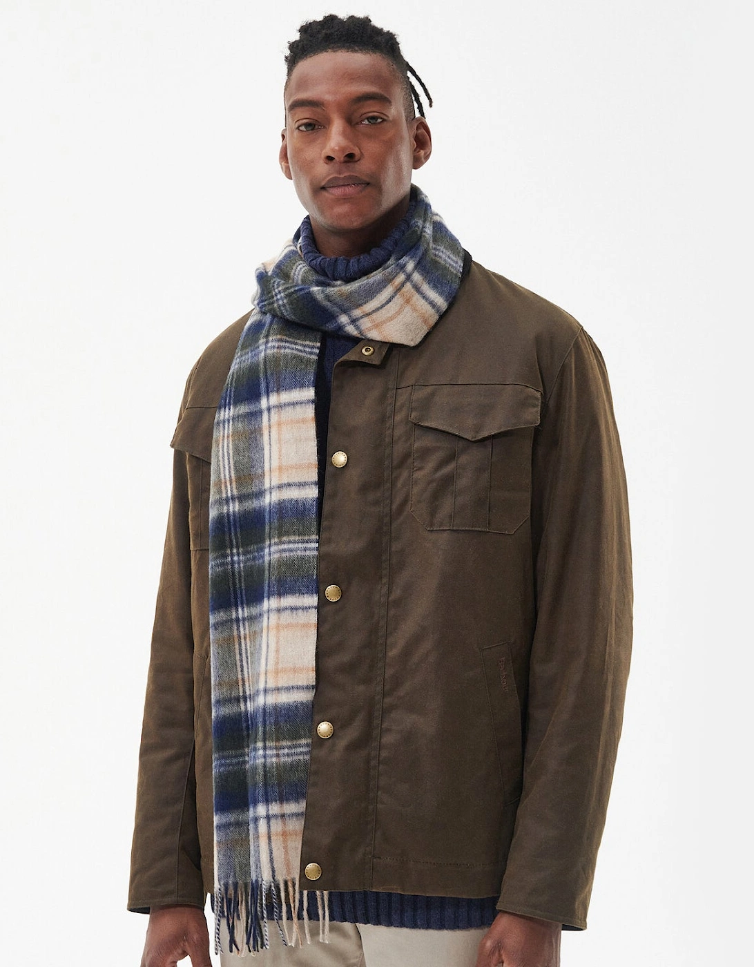 NEW CHECK Unisex Adults Tartan Scarf Sand Beige Plaid