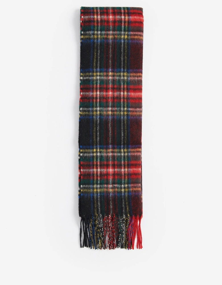 NEW CHECK Unisex Adults Tartan Scarf Black Stewart
