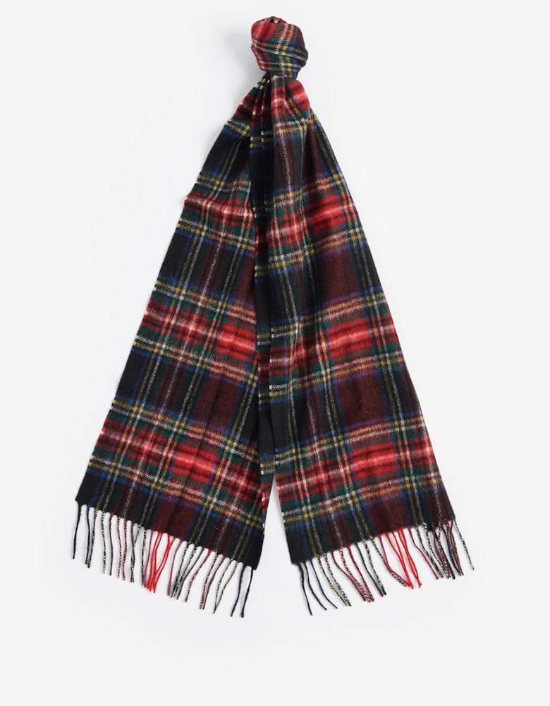 NEW CHECK Unisex Adults Tartan Scarf Black Stewart