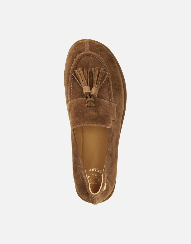 Dune Grounding Suede Women's Brown Loafers