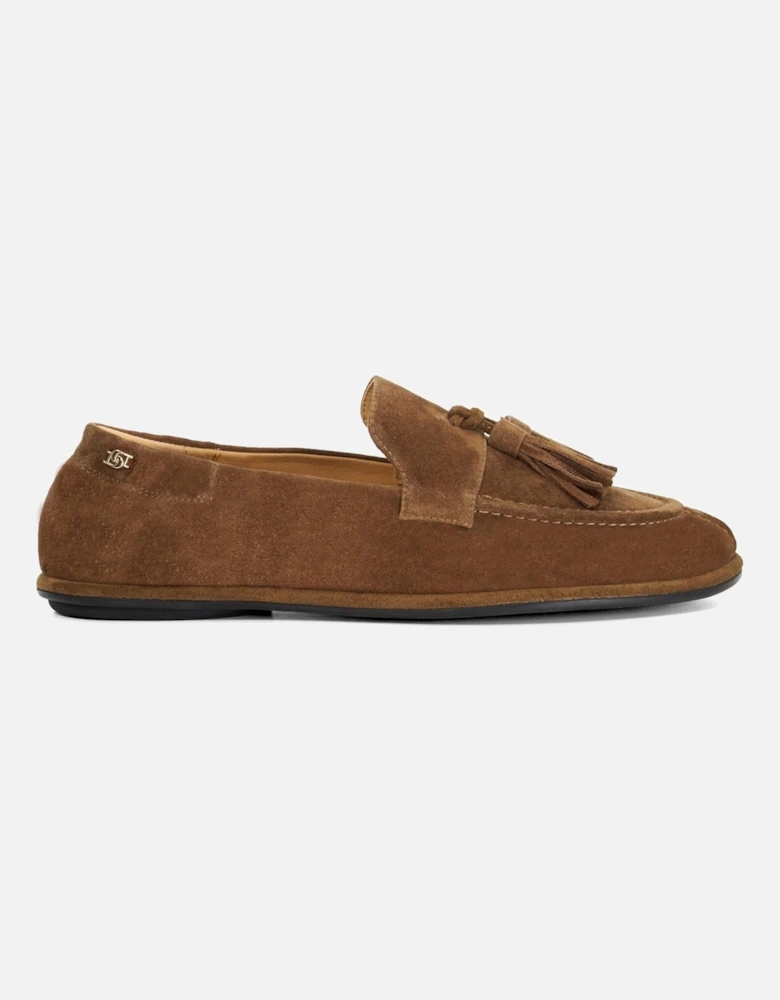 Dune Grounding Suede Women's Brown Loafers