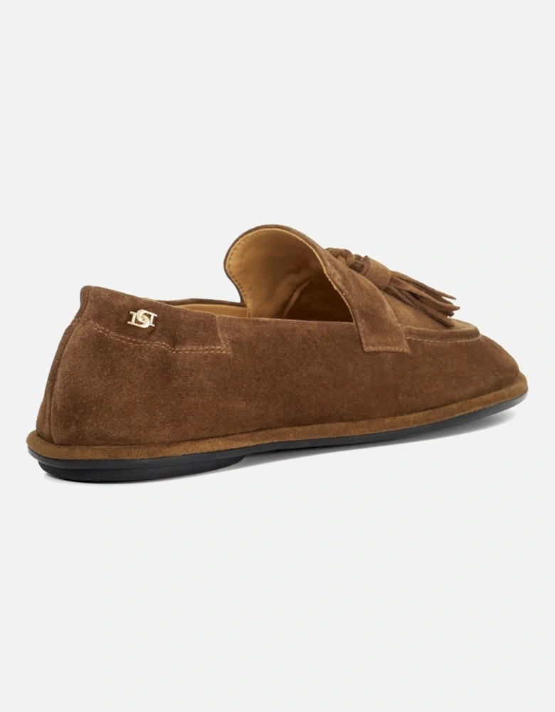 Dune Grounding Suede Women's Brown Loafers