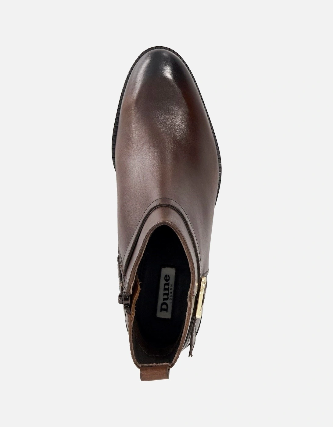 Dune Pemma Leather Women's Brown Boots