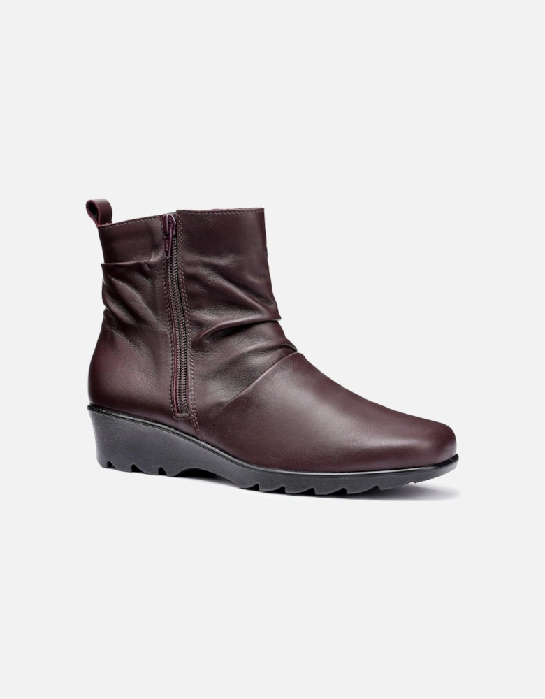 Milton Womens Low Wedge Ankle Boots
