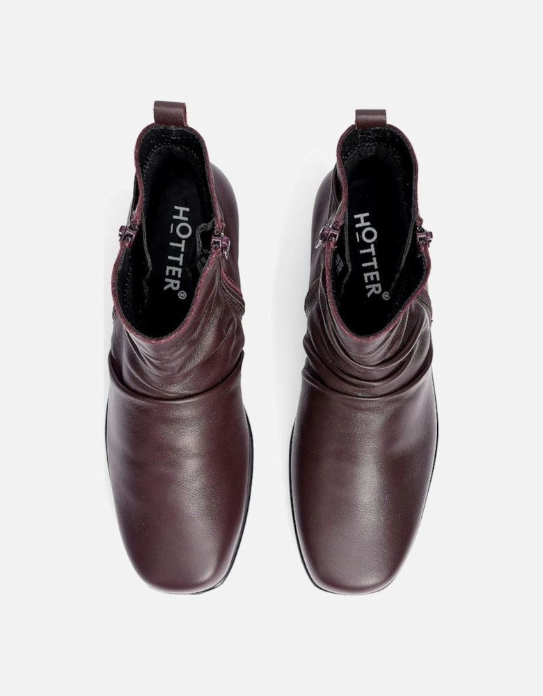 Milton Womens Low Wedge Ankle Boots