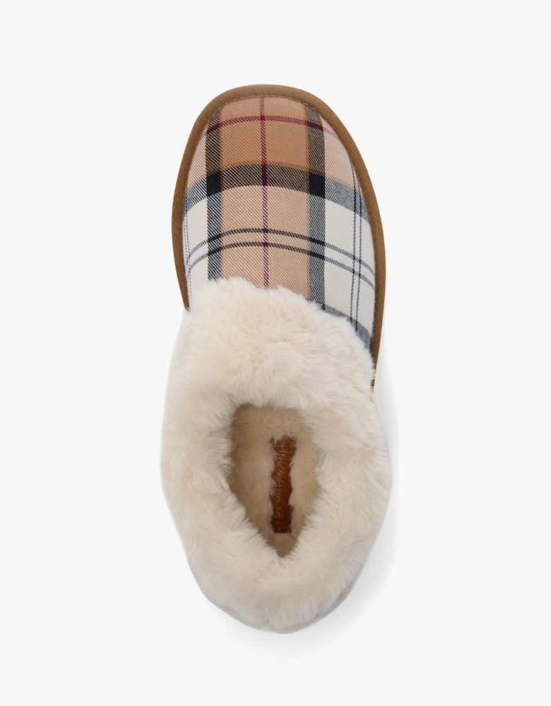 ELOISE Womens Boot Slippers Hessian Tartan