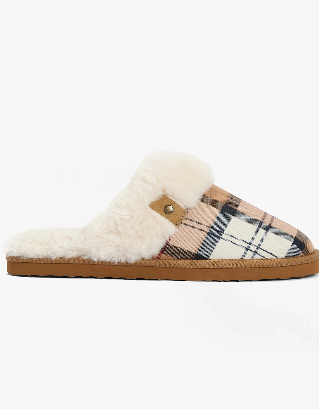 CLAUDIA Womens Mule Slippers Hessian Tartan, 7 of 6