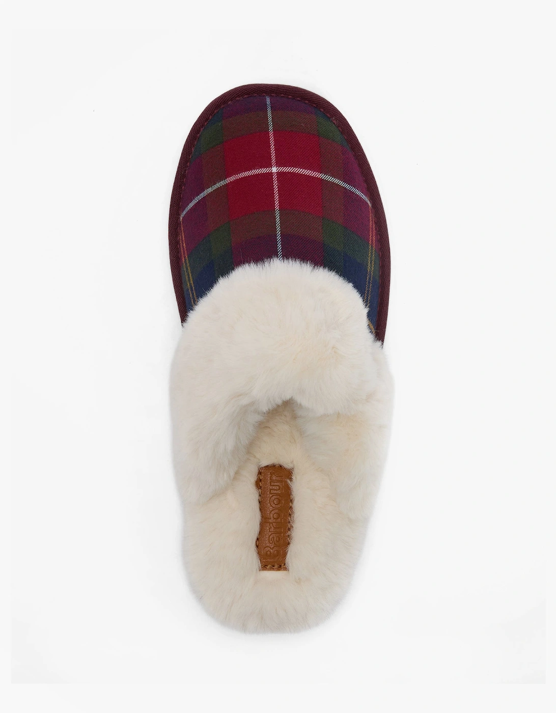 CLAUDIA Womens Mule Slippers Winterberry Tartan