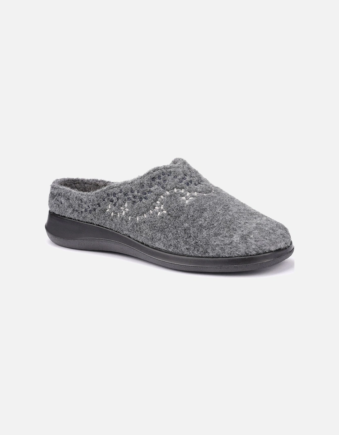 Hotter Women's Cuddle Womens Wide Fit Slippers - Grey - Size: 3