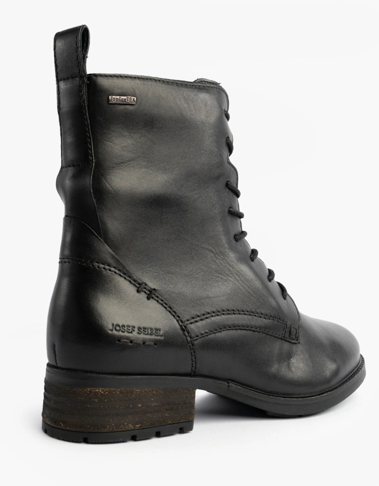 KATE 50 Womens Waterproof Lace Up Boots Black
