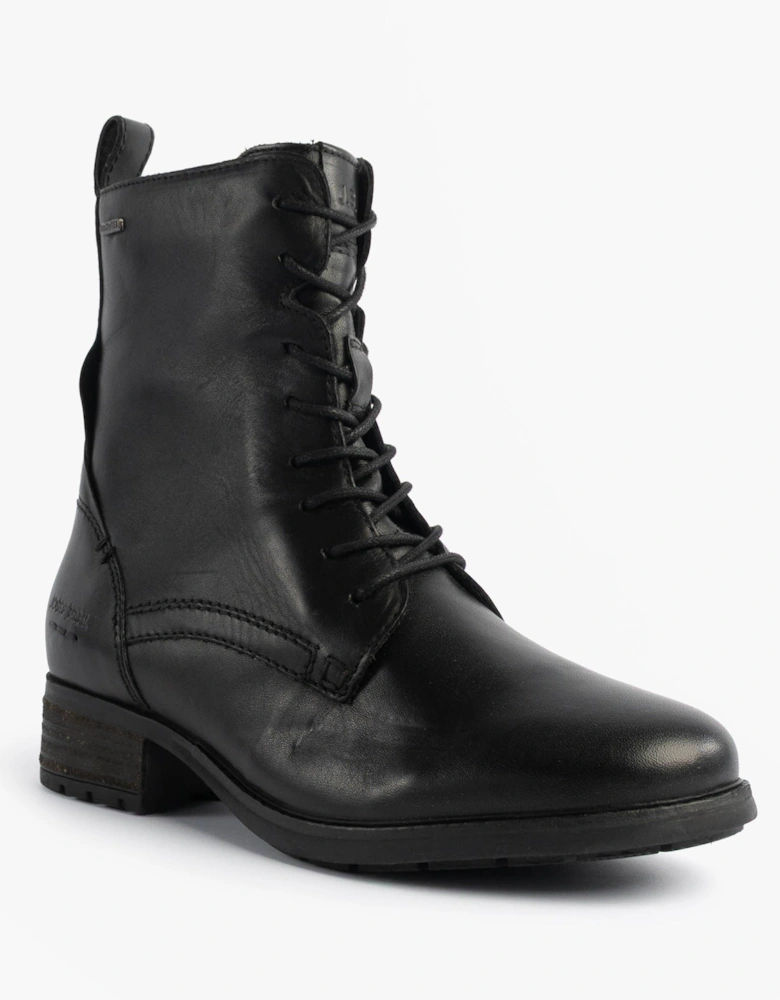 KATE 50 Womens Waterproof Lace Up Boots Black