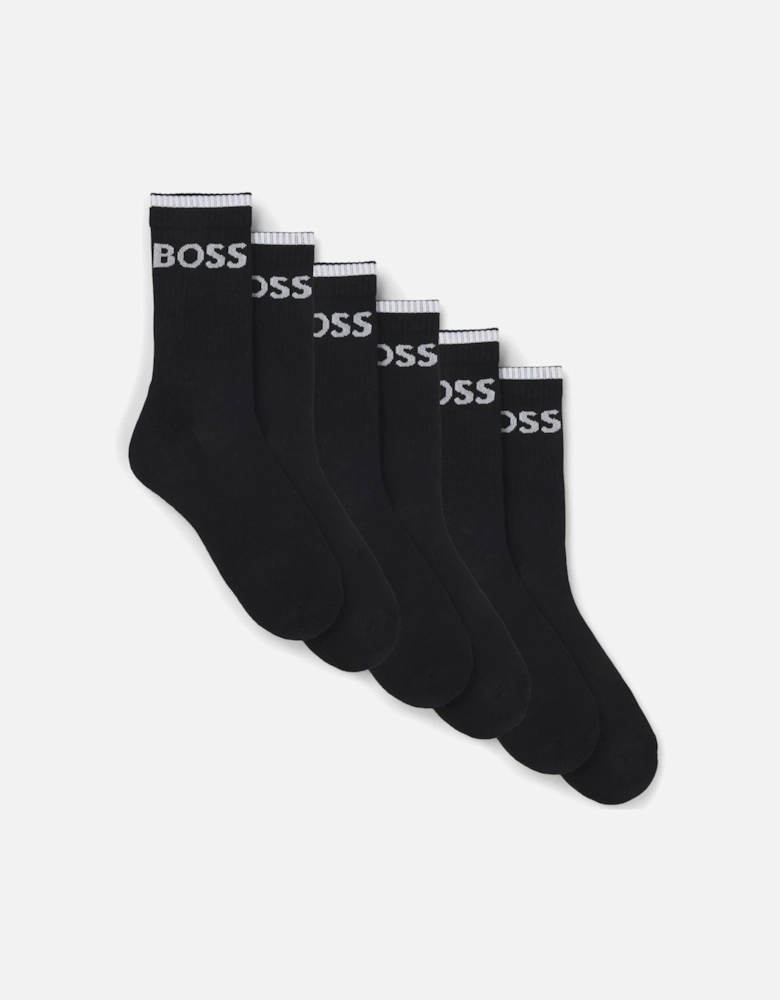 6 Pack of Ribbed Short Socks