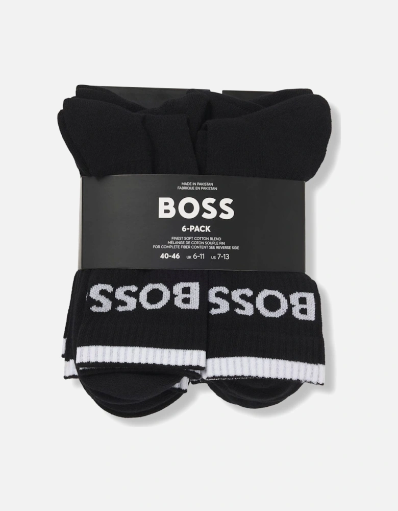 6 Pack of Ribbed Short Socks