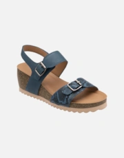 Blue / Snake-Print L